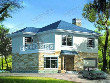 帶車庫的二層農(nóng)村房屋設計圖_別墅設計圖紙,新農(nóng)村別墅,農(nóng)村自建房設計