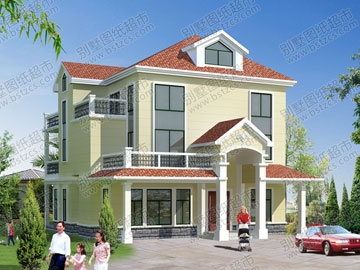 漂亮的三層別墅全套施工圖及效果圖_別墅設(shè)計(jì)圖紙,農(nóng)村房屋設(shè)計(jì)圖