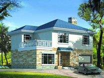 帶車庫的二層農村房屋設計圖_別墅設計圖紙,新農村別墅,農村自建房設計