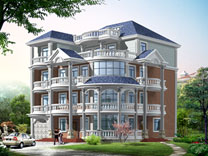 四層歐式別墅全套建筑施工圖_別墅設計圖紙,歐式別墅設計,四層歐式別墅