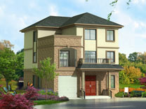 三層帶車(chē)庫(kù)新農(nóng)村住宅設(shè)計(jì)施工圖及效果圖_別墅設(shè)計(jì)圖紙,農(nóng)村房屋設(shè)計(jì)圖