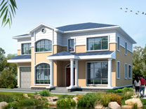 漂亮大氣的帶車庫及閣樓二層別墅設計圖紙_別墅設計圖紙,農村房屋設計圖