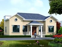 農(nóng)村一層帶閣樓房屋設(shè)計(jì)施工圖及效果圖_別墅圖紙超市,一層平房設(shè)計(jì)圖