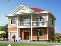 新農(nóng)村帶車(chē)庫(kù)二層小別墅設(shè)計(jì)圖_別墅設(shè)計(jì)圖紙,農(nóng)村房屋設(shè)計(jì)圖