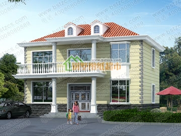 簡單實用的二層小別墅設計圖紙_農村房屋設計圖,鼎川建筑