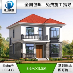 經(jīng)濟型二層農(nóng)村自建房屋設(shè)計圖紙_農(nóng)村小別墅設(shè)計圖,鼎川別墅圖紙