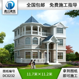 漂亮的三層復式歐式別墅圖紙效果圖施工圖_別墅圖紙超市,別墅設計圖紙