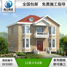 農(nóng)村二層坡屋頂小別墅設(shè)計(jì)圖紙_別墅設(shè)計(jì)圖紙,鼎川建筑