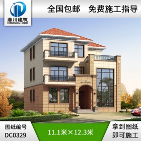 大氣豪華的三層歐式別墅設計施工圖紙_三層別墅設計圖紙,鼎川圖紙超市