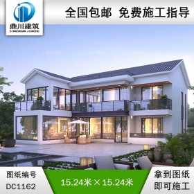 兩層現(xiàn)代民宿風(fēng)格別墅圖紙及效果圖_新農(nóng)村自建別墅設(shè)計,鼎川建筑