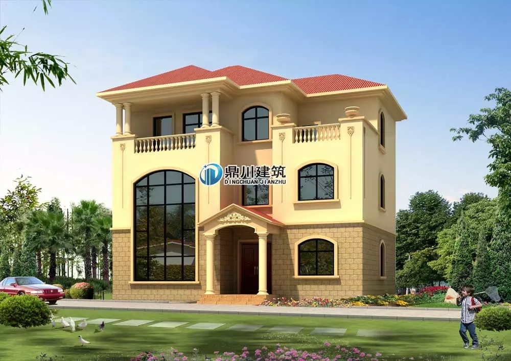 三層旋轉(zhuǎn)樓梯復(fù)式農(nóng)村別墅建房案例，大氣漂亮得不像話！