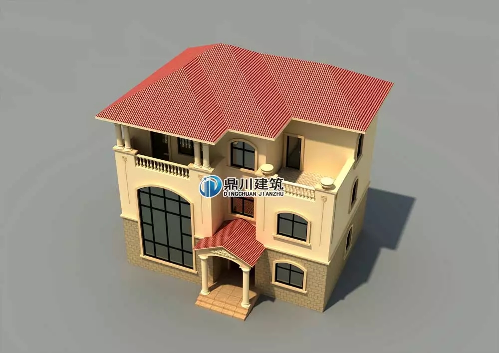 三層旋轉(zhuǎn)樓梯復(fù)式農(nóng)村別墅建房案例，大氣漂亮得不像話！