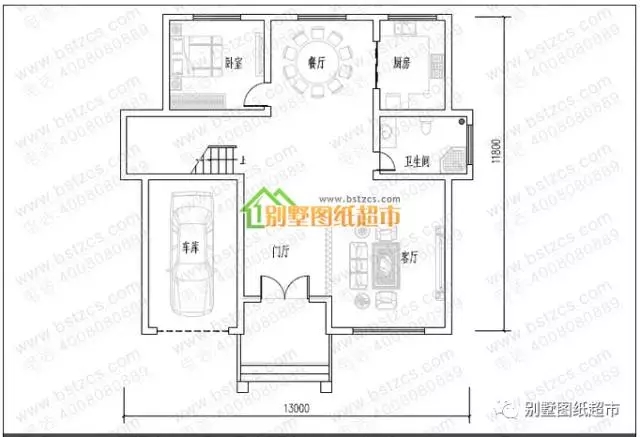 帶車庫二層農村別墅
